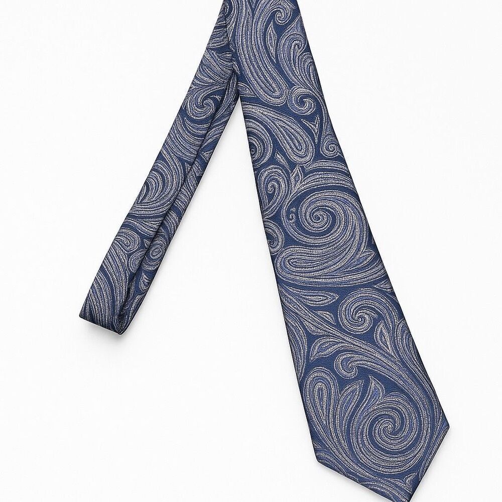 KORS Michael Kors Blue & Purple Paisley Neck Tie